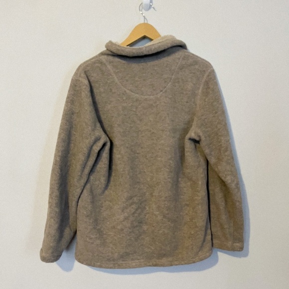 Early Winters Vintage Tan Fleece Collared Button Down Jacket - Picture 5 of 5